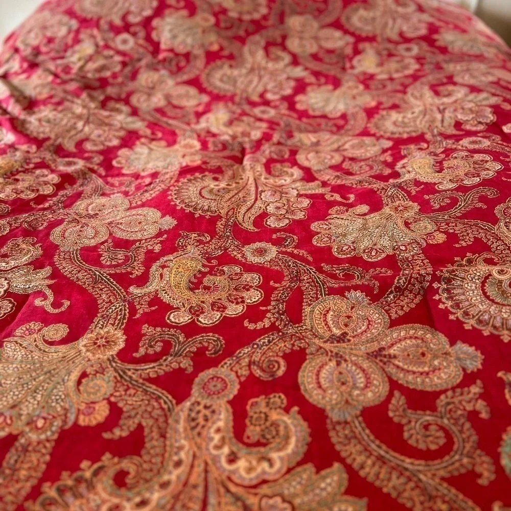 Chaps Ralph Lauren JULIETTE  Queen Floral Paisley Stripe Reversible Comforter